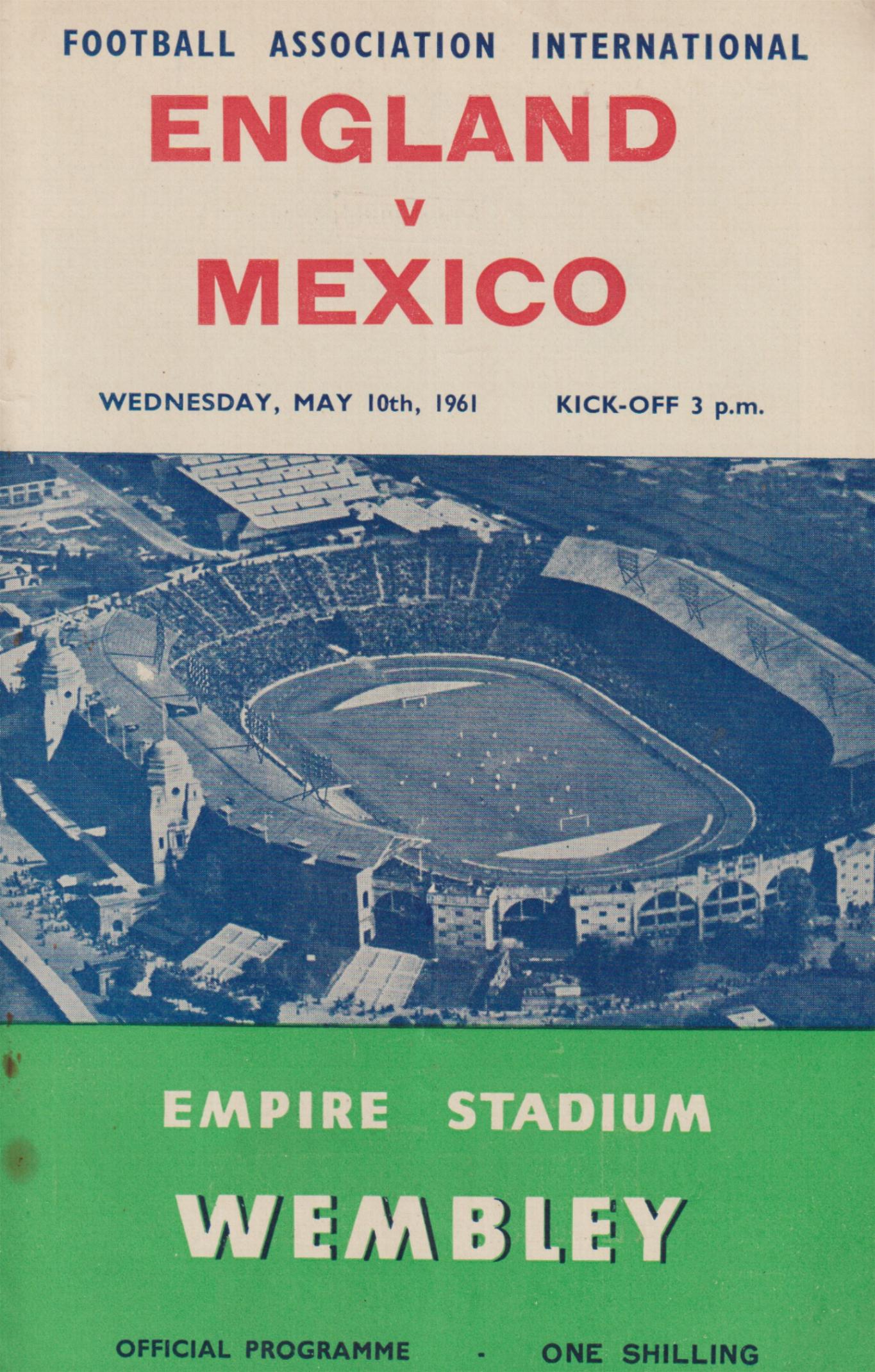 1961 - ENGLAND v MEXICO
